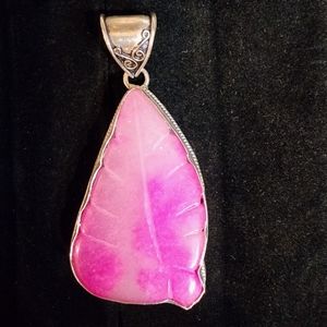 Carved Chalcedony Pendant 💛